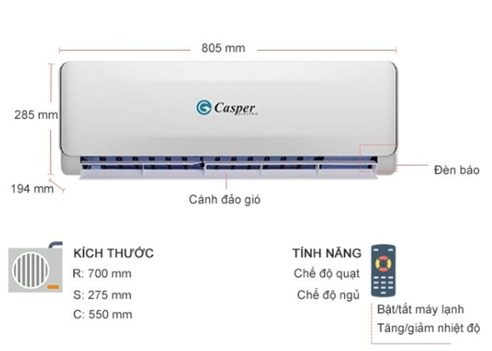 5 máy điều hòa 1 chiều giá dưới 5 triệu nên mua