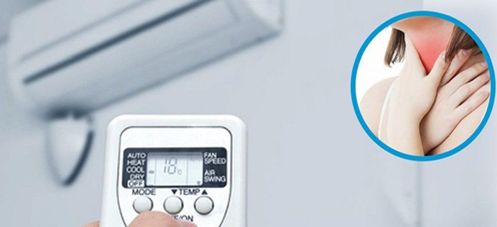 Tránh bị viêm họng trong khi sử dụng điều hòa